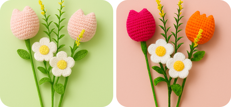 Taller de Amigurimis - Tulipanes