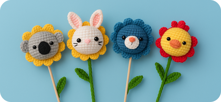 Taller de Amigurumis - Flores de Animales